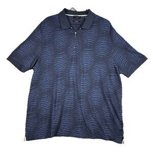 TED BAKED 1/4 ZIP Polo Shirt - Size 7 - 2XL XXL - Blue - Great Condition - Men's